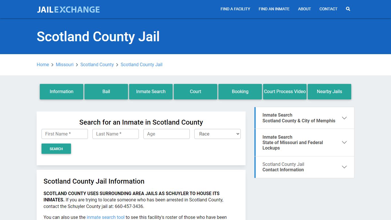 Scotland County Jail Roster Lookup, MO, Inmate Search